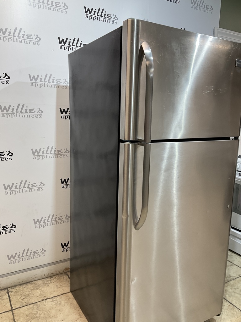 Frigidaire Used Refrigerator Top and Bottom 30x65 1/2” (Stainless Steel)