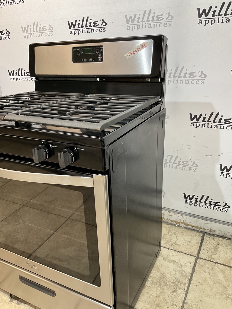 Whirlpool Used Gas Propane Stove 30inches (Stainless Steel)
