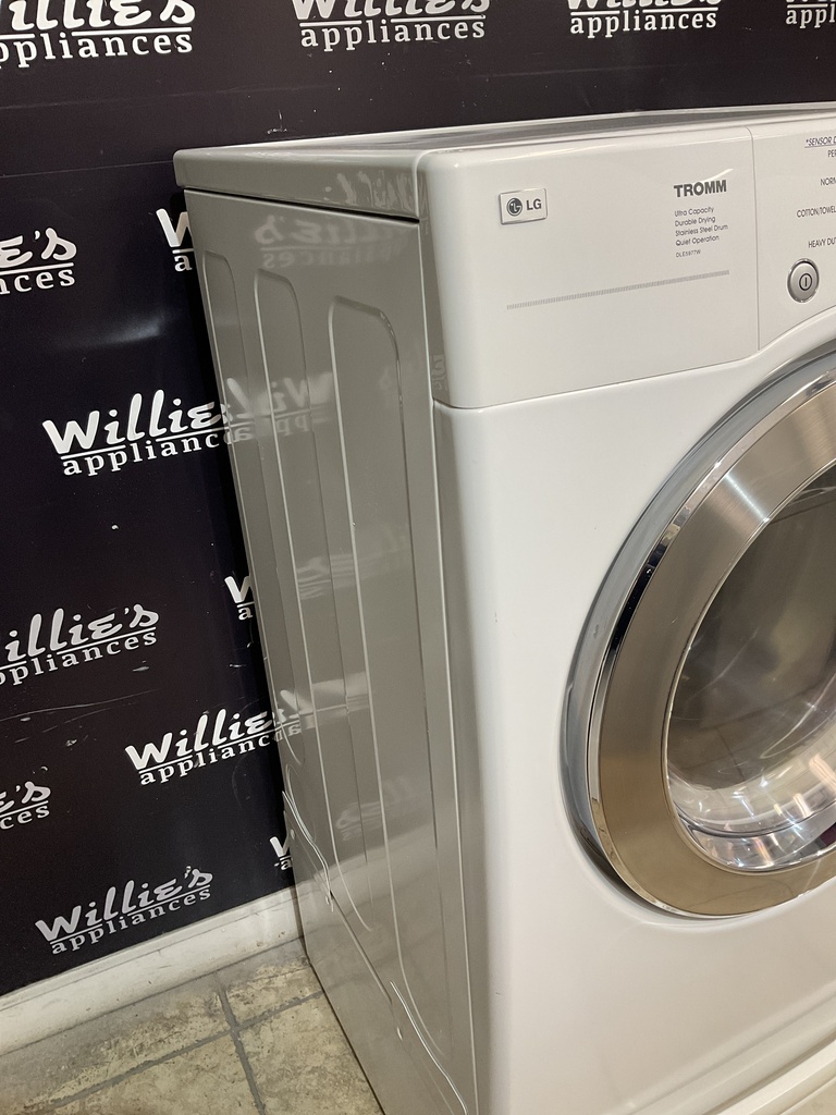 Lg Used Electric Dryer 220volts (30 AMP) 27inches {no cord} (White) 