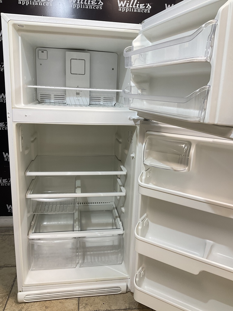 Frigidaire Used Refrigerator Top and Bottom 30x65 1/2” (White) 
