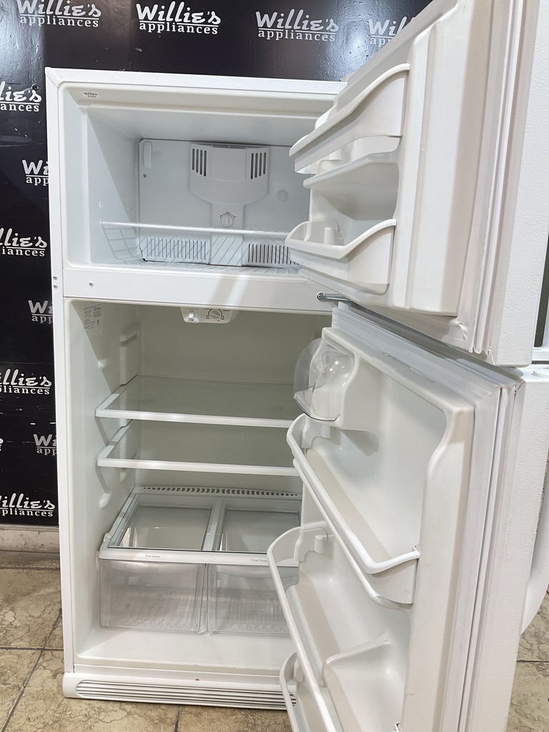 Frigidaire Used Refrigerator Top and Bottom 30x65 1/2” (White) 