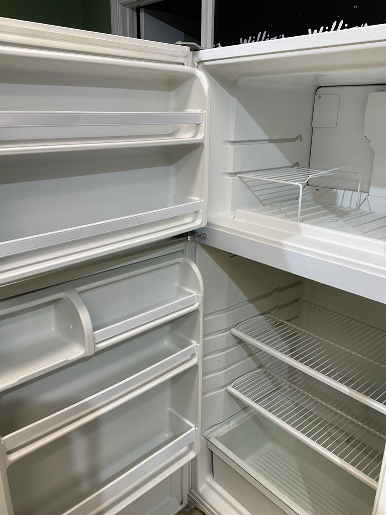 Whirlpool Used Refrigerator Top and Bottom 28x62 1/2” (White) 