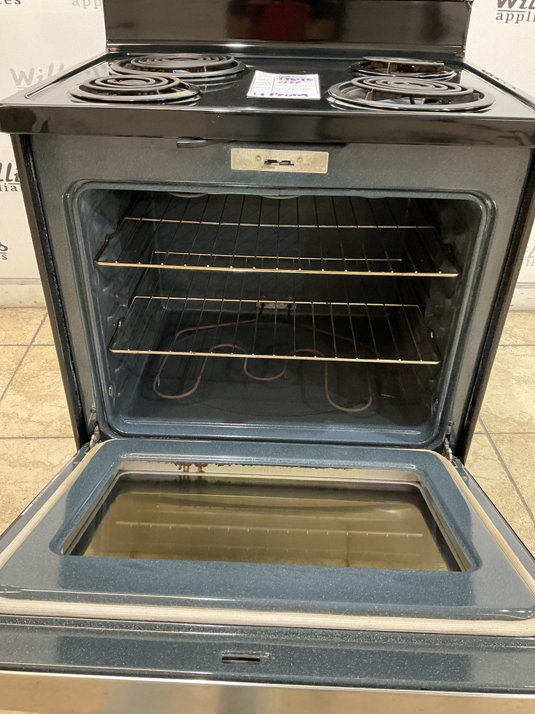 Ge Used Electric Stove 220volts (40/50 AMP) 30inches {4 prong} (Stainless Steel) 