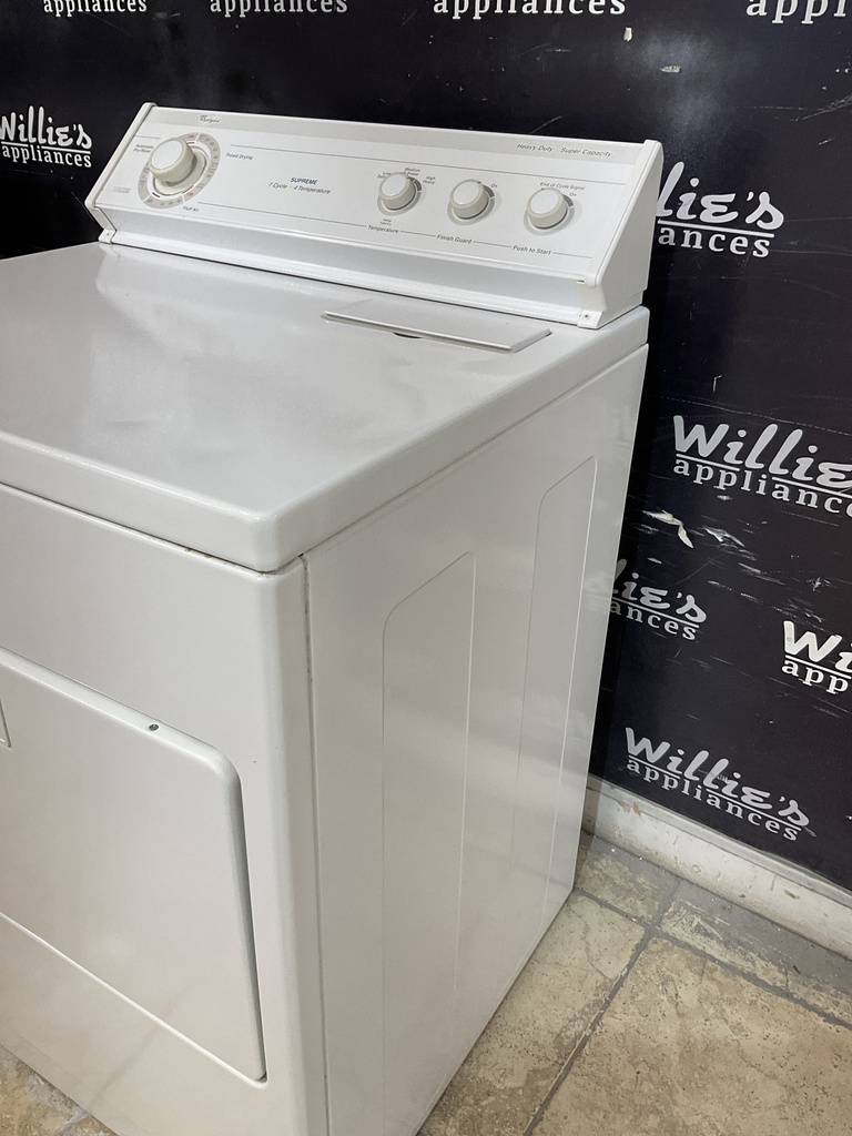 Whirlpool Used Electric Dryer 220volts (30 AMP) 29inches {3 prong} (White) 