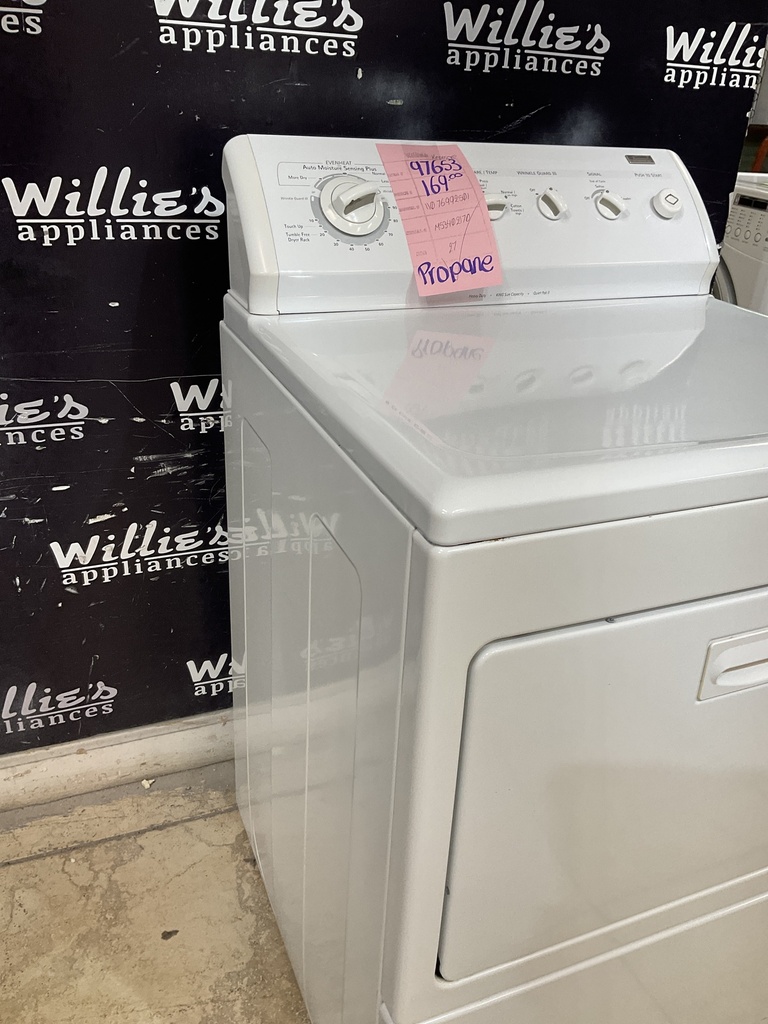 Kenmore Used Gas Propane Dryer 27inches (White) 