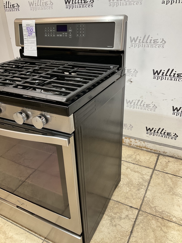 Whirlpool Used Natural Gas Stove 30inches (Stainless Steel) 
