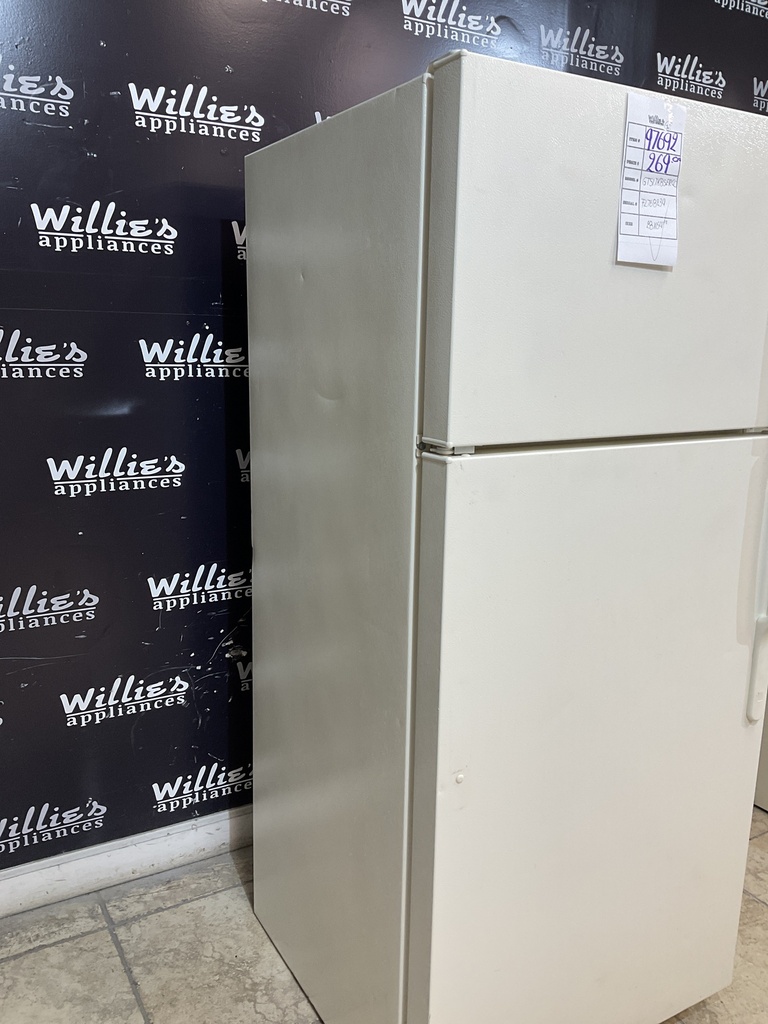 Ge Used Refrigerator Top and Bottom 28x64 1/2” (Bisque) 