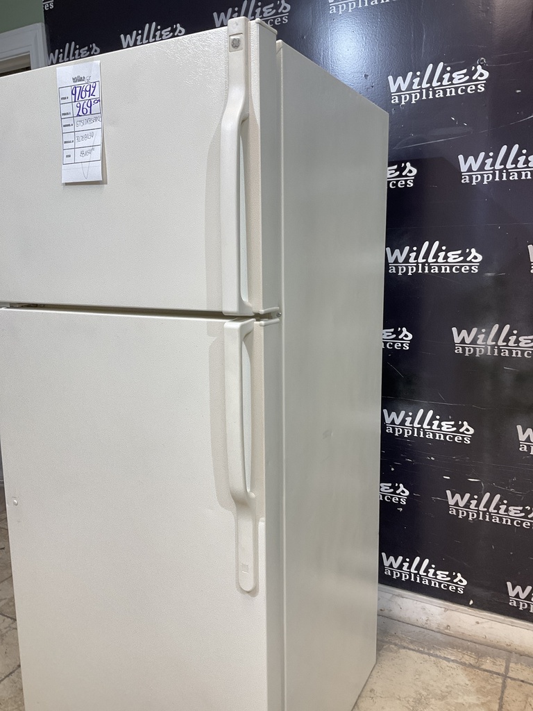 Ge Used Refrigerator Top and Bottom 28x64 1/2” (Bisque) 
