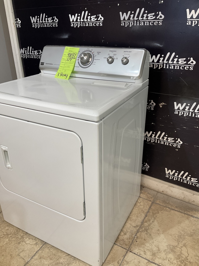 Maytag Used Electric Dryer 220volts (30 AMP) 29inches {3 prong} (White) 