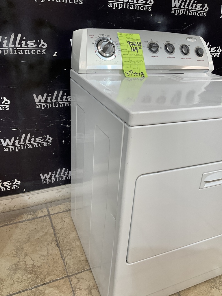 Whirlpool Used Electric Dryer 220volts (30 AMP) 29inches {3 prong}