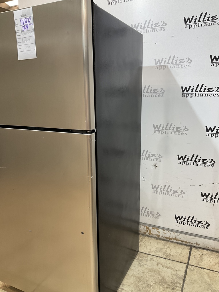 Ge Used Refrigerator Top and Bottom 30x66 (Stainless Steel) 