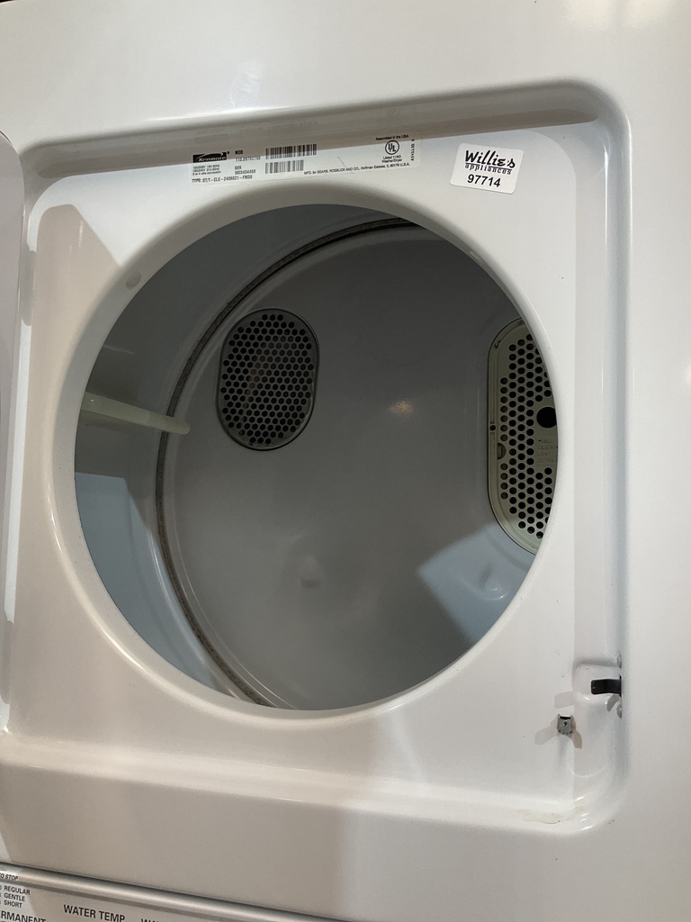 Kenmore Used Electric Unit Stackable 220volts (30 AMP) 24x71 1/2” {3 prong} (White) 