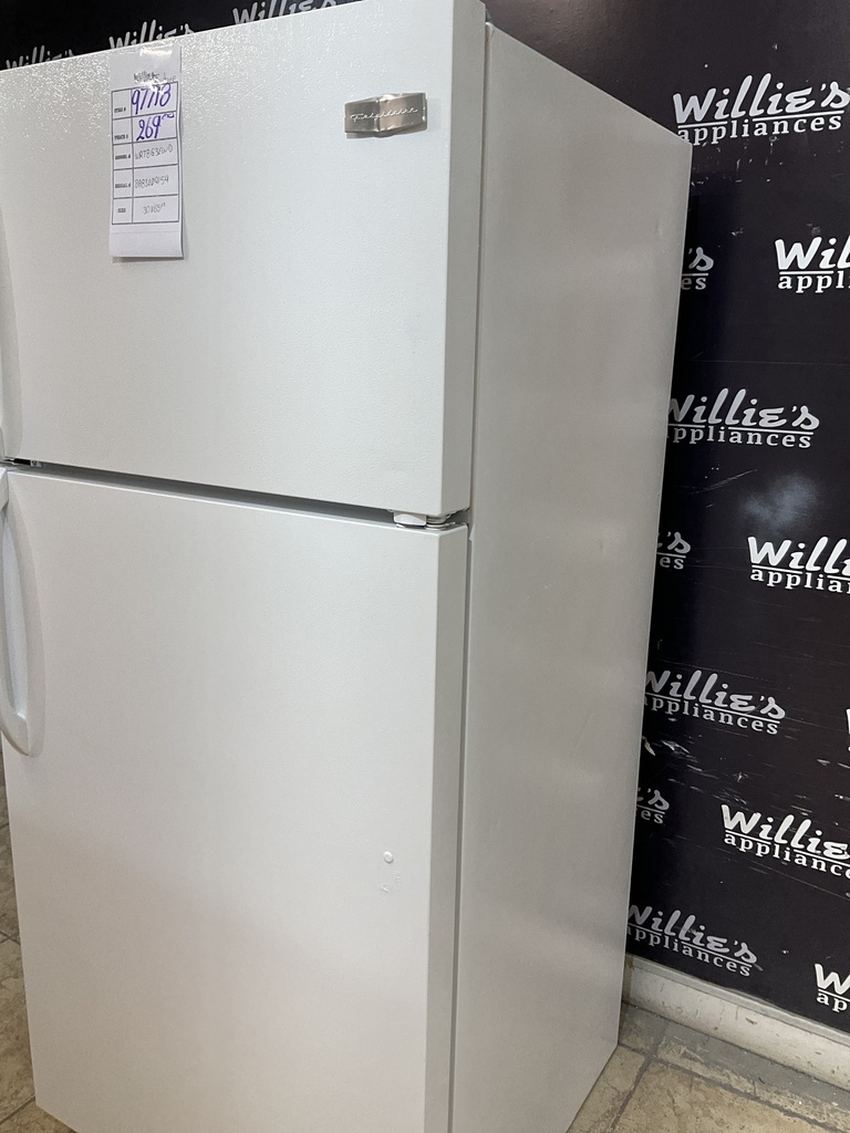 Frigidaire Used Refrigerator Top and Bottom 30x65 1/2” 