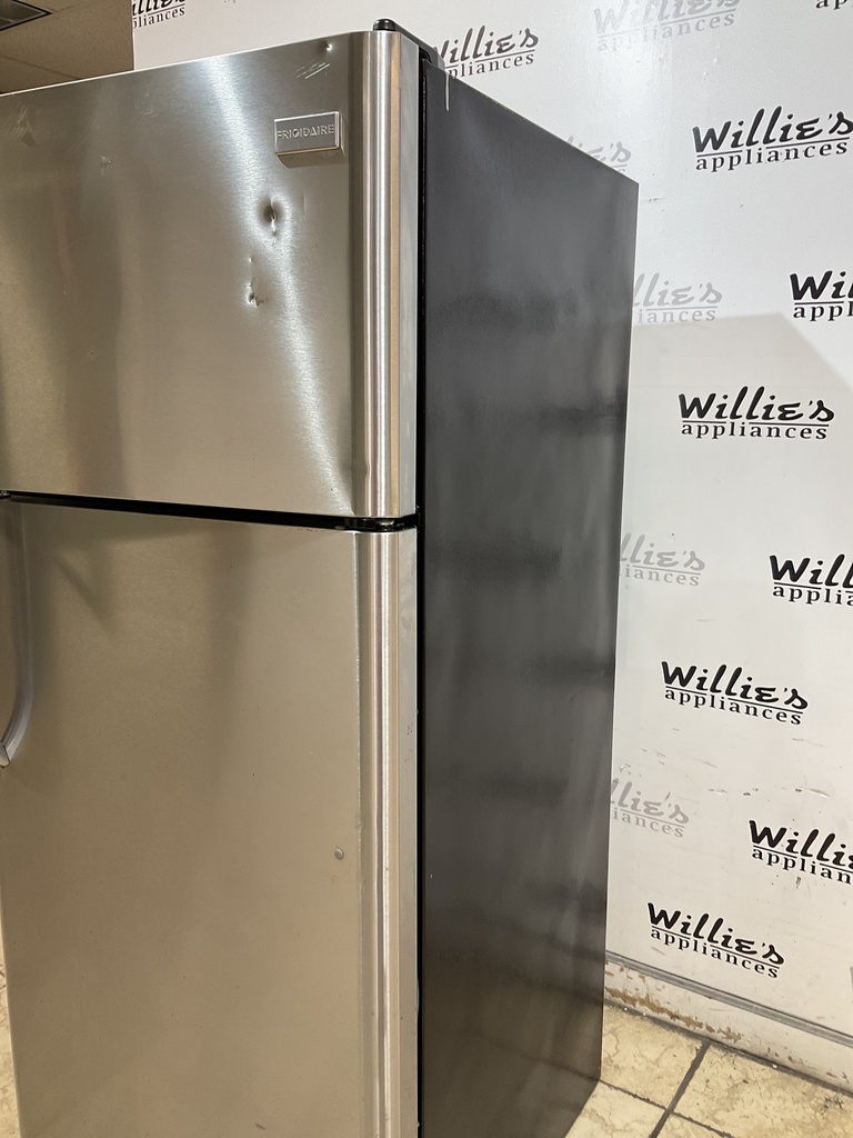Frigidaire Used Refrigerator Top and Bottom 30x65 1/2” (Stainless Steel) 