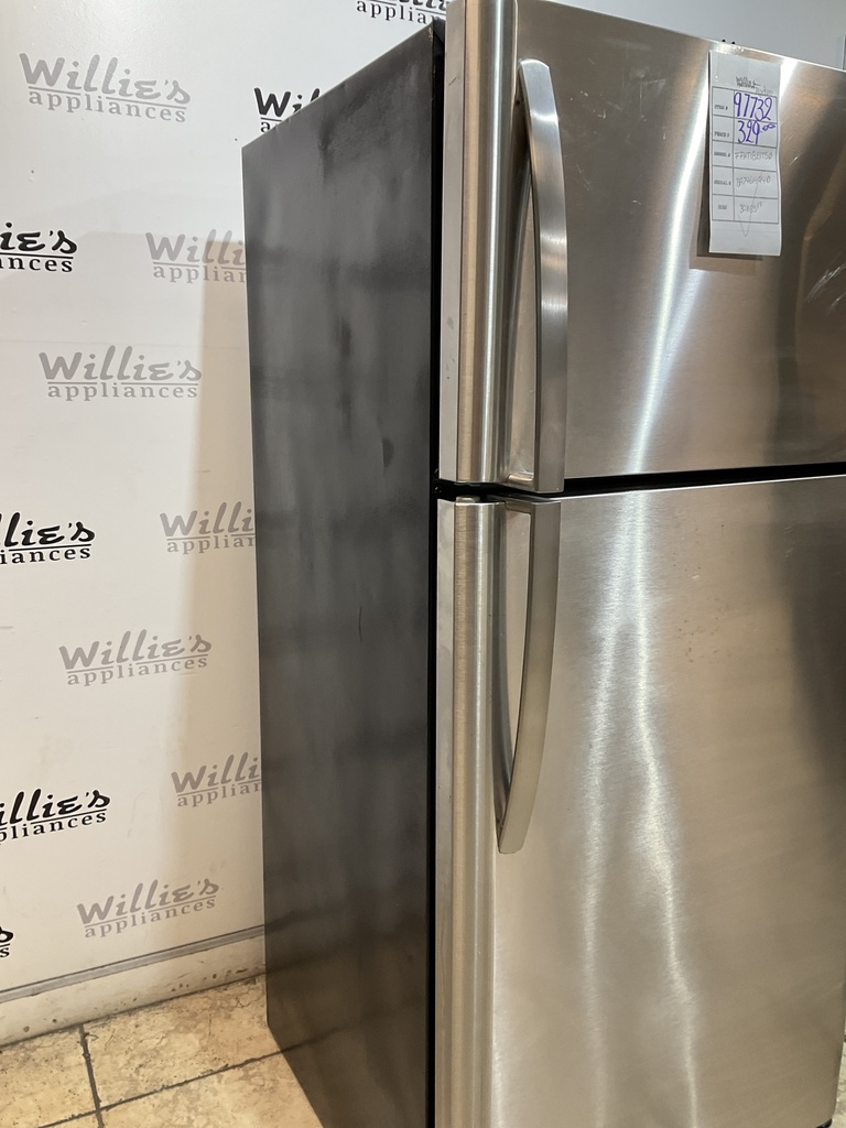 Frigidaire Used Refrigerator Top and Bottom 30x65 1/2” (Stainless Steel) 