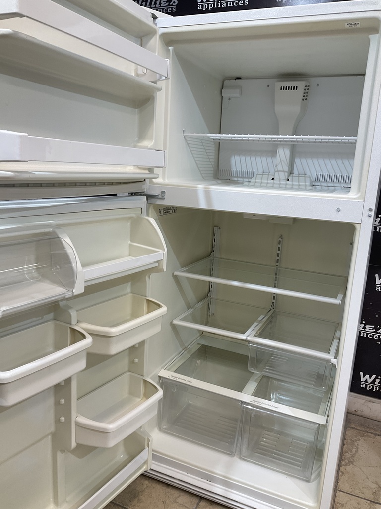 Whirlpool Used Refrigerator Top and Bottom 30x65 1/2 (White) 