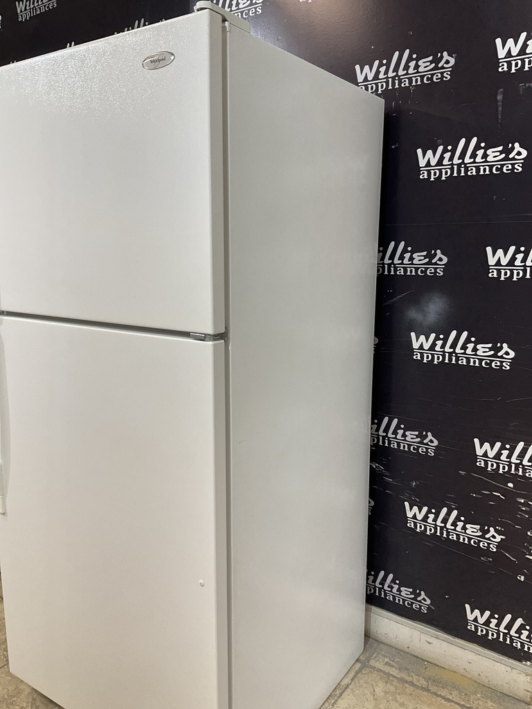 Whirlpool Used Refrigerator Top and Bottom 30x65 1/2” (White) 