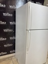 Whirlpool Used Refrigerator Top and Bottom 30x65 1/2” (White) 