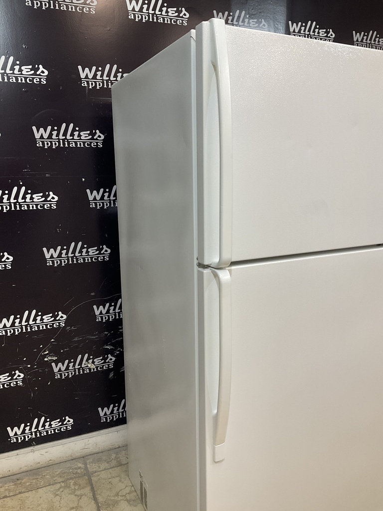 Whirlpool Used Refrigerator Top and Bottom 30x65 1/2” (White) 