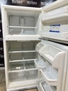 Whirlpool Used Refrigerator Top and Bottom 30x65 1/2” (White) 
