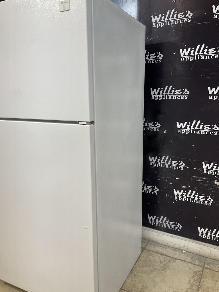 Whirlpool Used Refrigerator Top and Bottom 30x65 1/2” (White) 