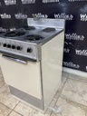 Ge Used Electric Stove 220volts (40/50 AMP) 21inches {3 prong} (Bisque/Stainless)