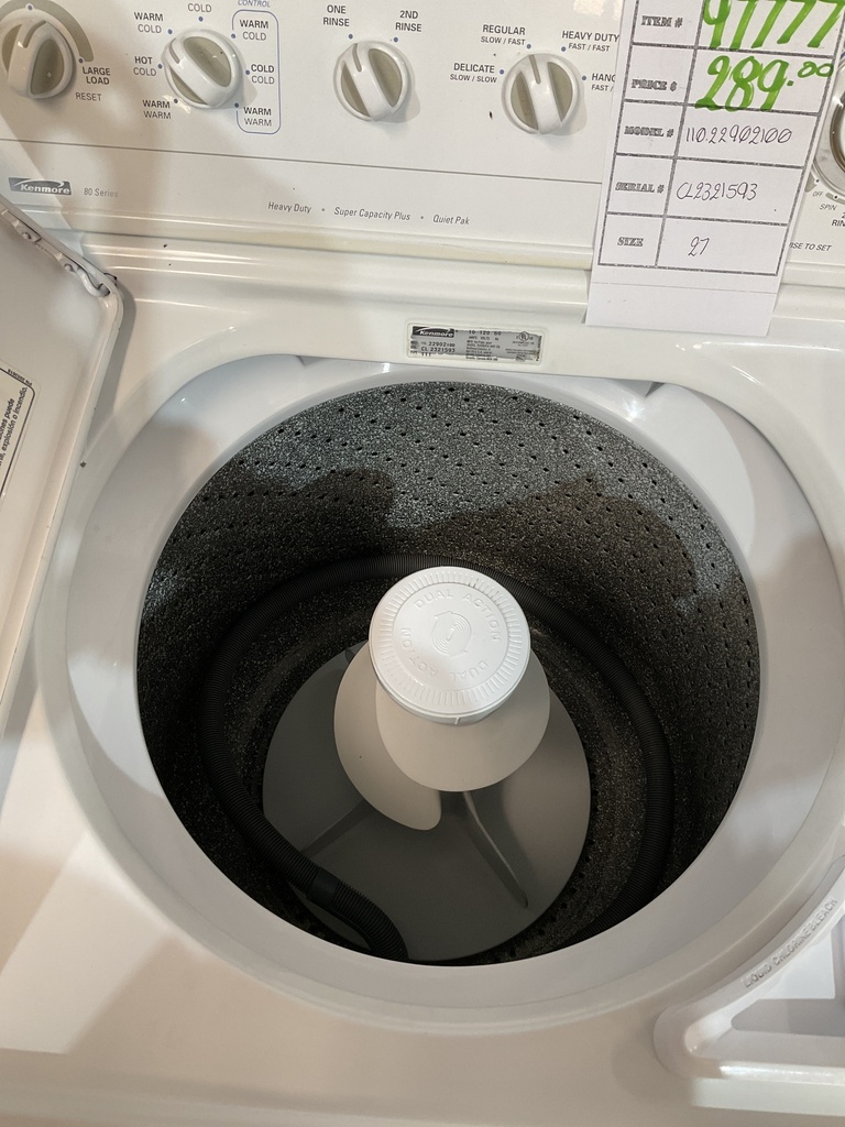 Kenmore Used Washer Top-load 27inches (White) 