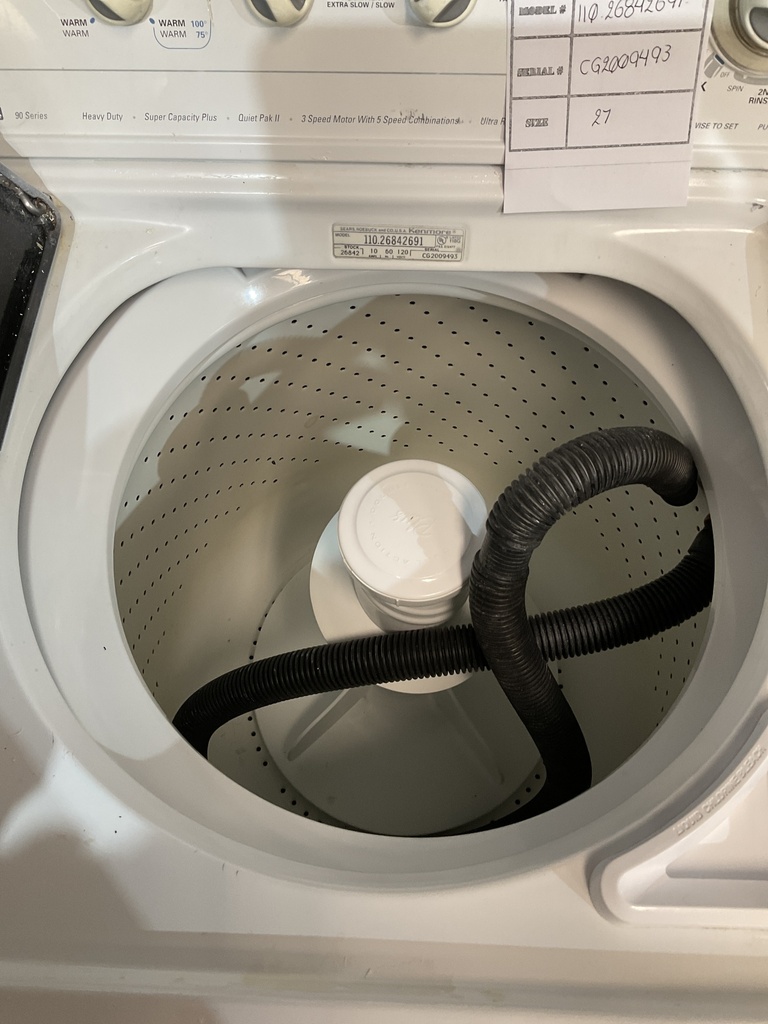 Kenmore Used Washer Top-load 27inches (White) 