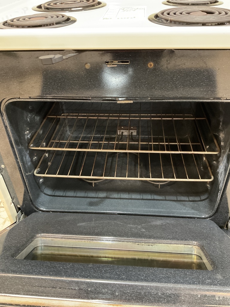 Amana Used Electric Stove 220volts (40/50 AMP) 30inches {no cord} (Bisque/Black) 