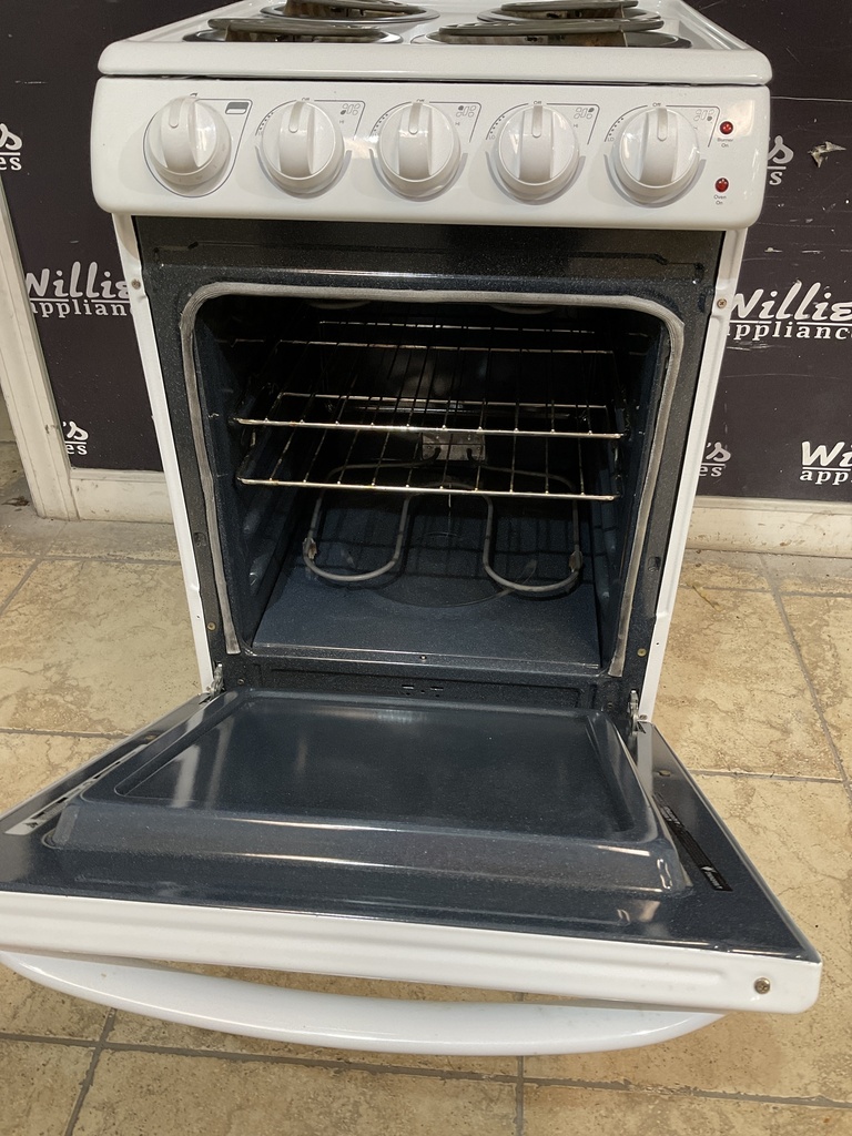Summit Used Electric Stove 220volts (40/50 AMP) 19 1/2” {3 prong} (White) 
