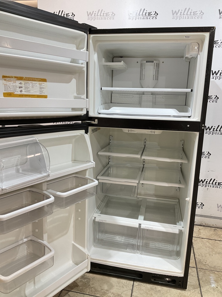 Whirlpool Used Refrigerator Top and Bottom 30x66 (Stainless Steel) 