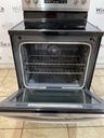 Whirlpool Used Electric Stove 220volts (40/50 AMP) 30inches {3 prong} (Stainless Steel) 