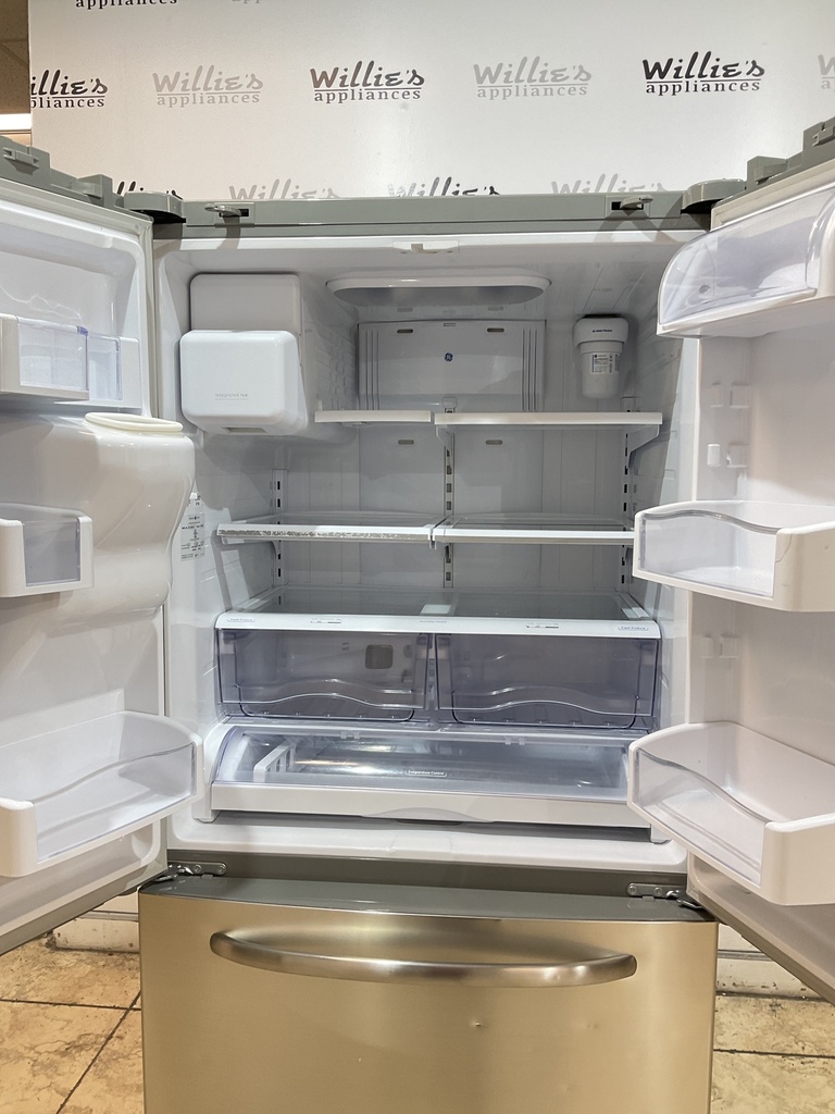Ge Used Refrigerator French Door 36x70 1/2” (Stainless Steel) 