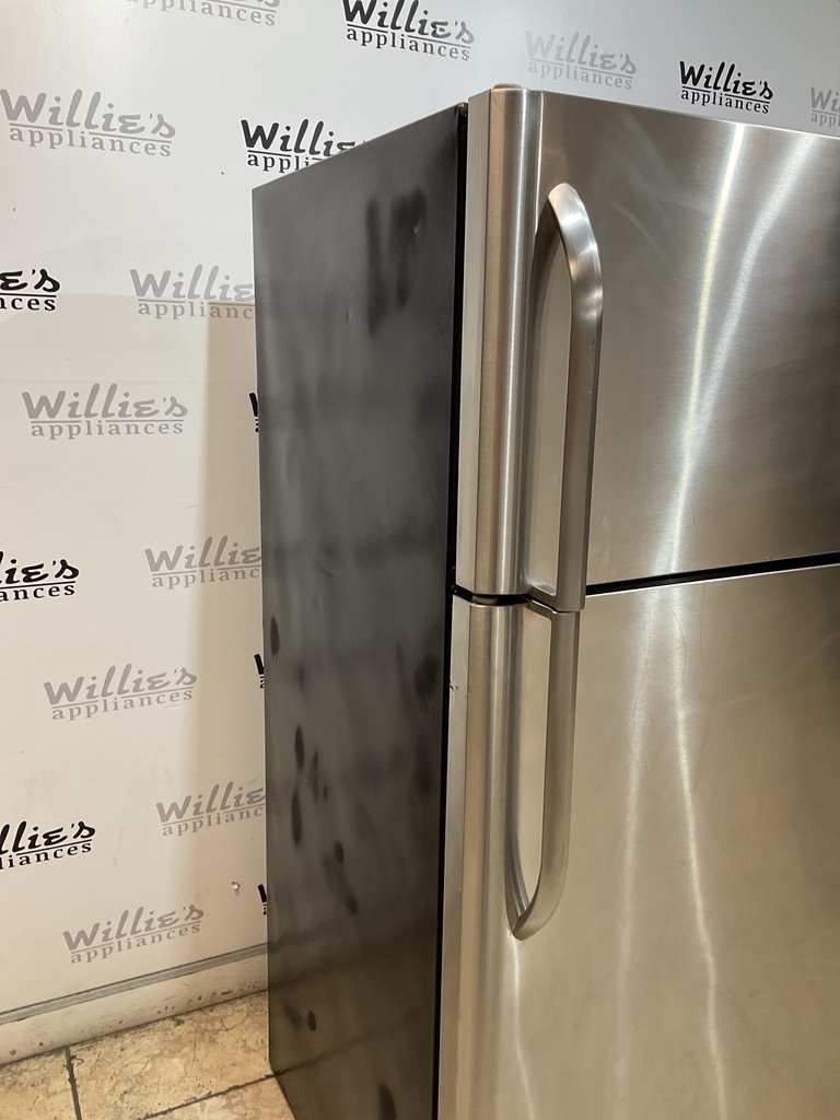 Frigidaire Used Refrigerator Top and Bottom 30x65 1/2” (Stainless Steel)