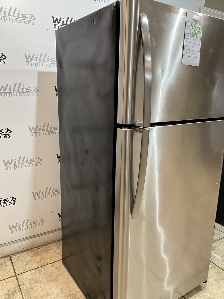 Frigidaire Used Refrigerator Top and Bottom 30x65 1/2” (Stainless Steel)