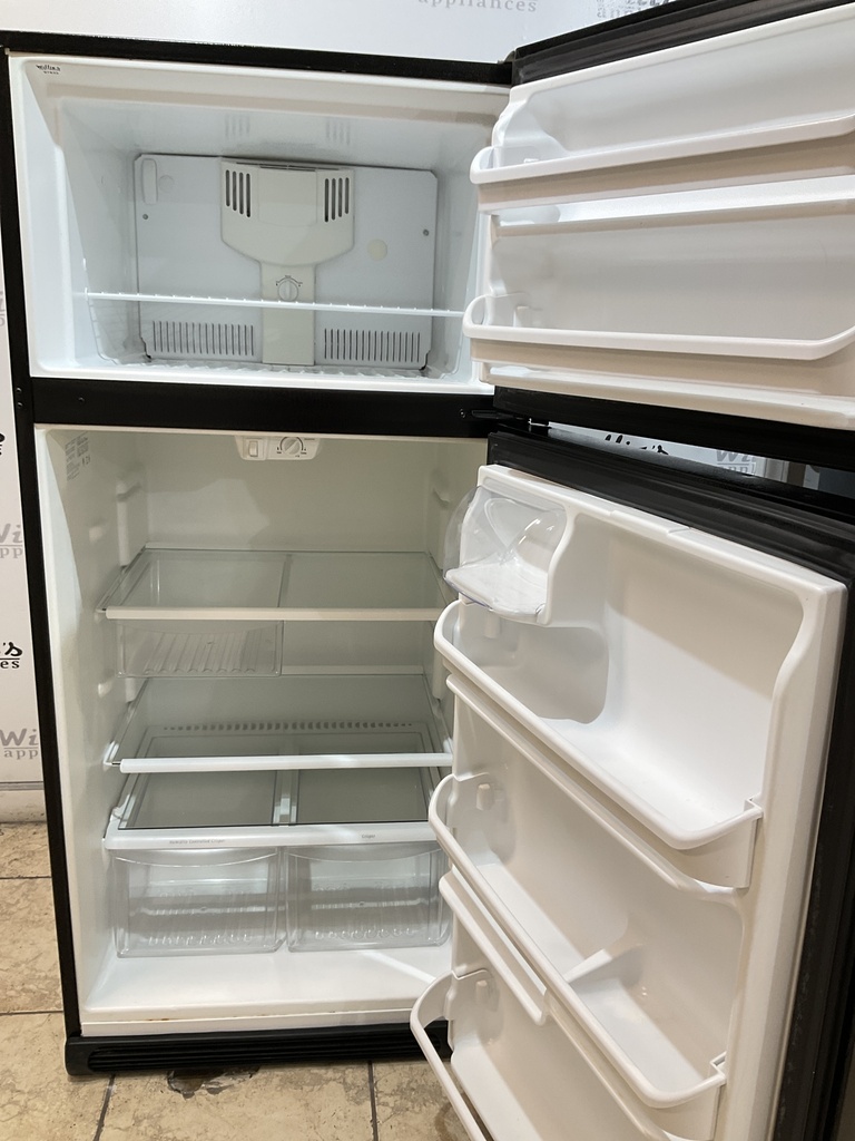 Frigidaire Used Refrigerator Top and Bottom 30x65 1/2” (Black) 