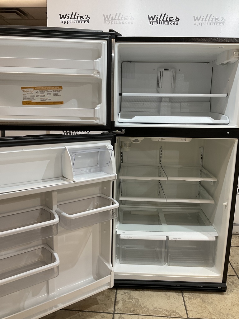 Whirlpool Used Refrigerator Top and Bottom 33x65 1/2” (Stainless Steel) 