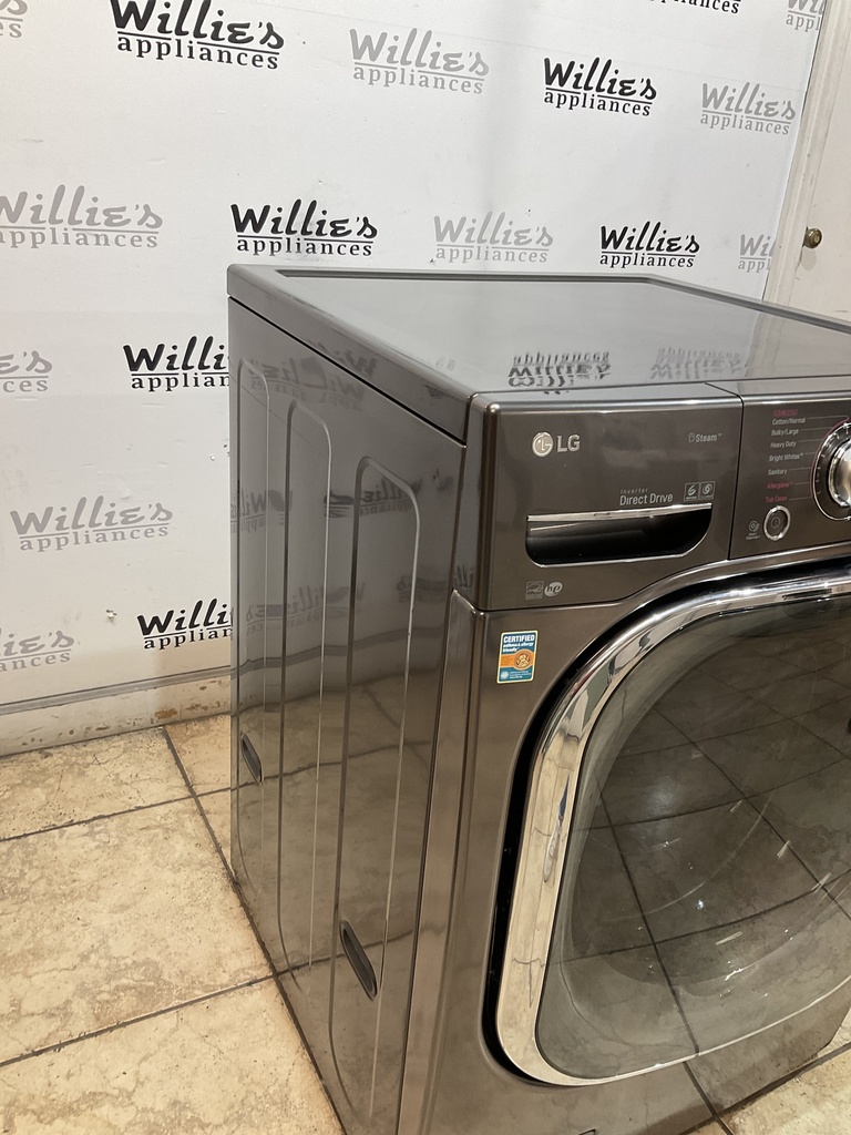 Lg Used Washer Front-load 27inches (Balck Stainless) 