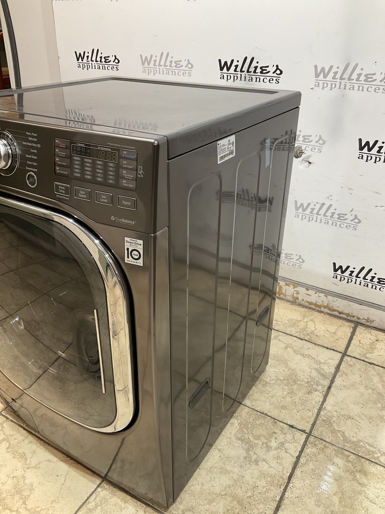 Lg Used Washer Front-load 27inches (Balck Stainless) 