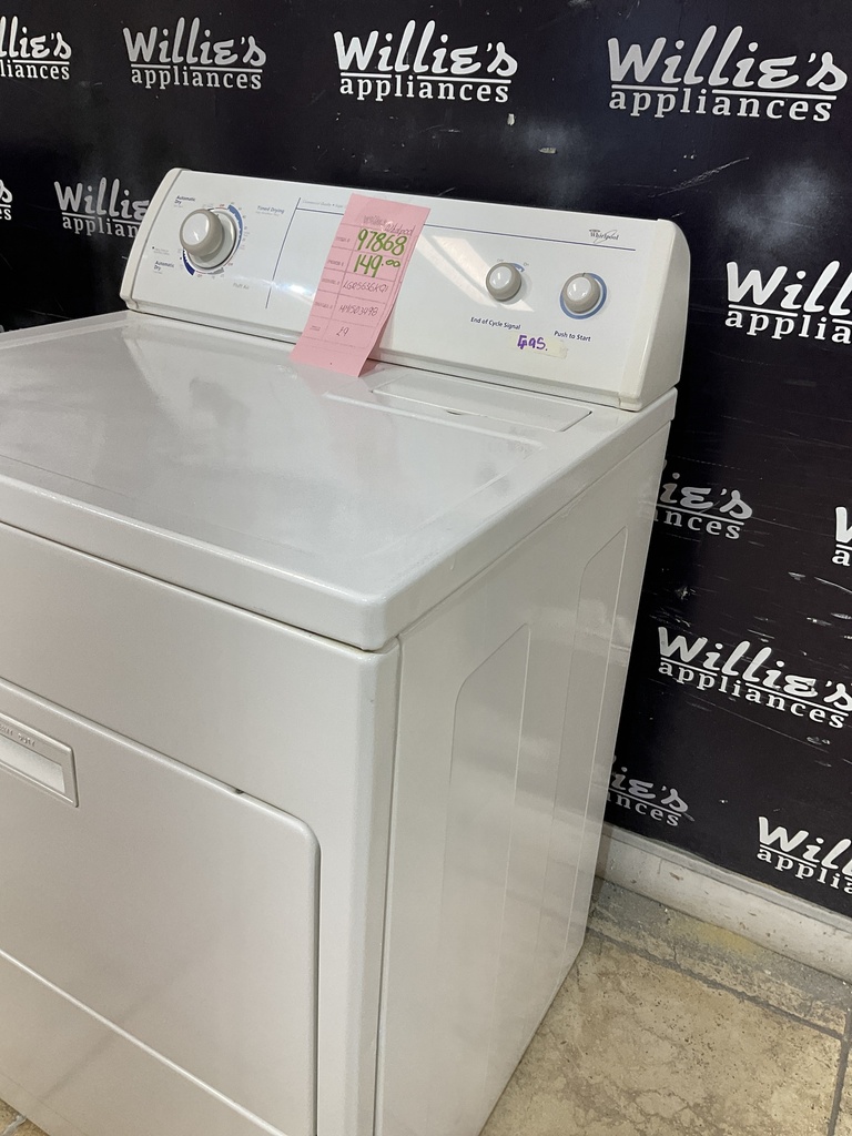 Whirlpool Used Natural Gas Dryer 29inches (White) 