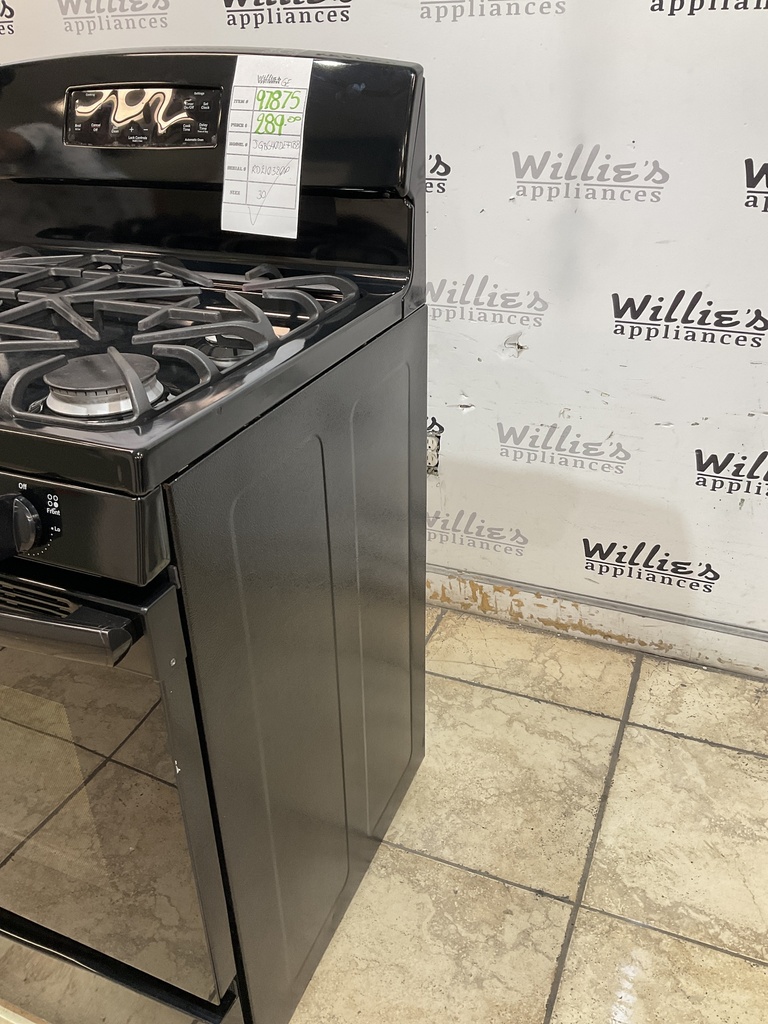 Ge Used Natural Gas Stove 30inches (Black)