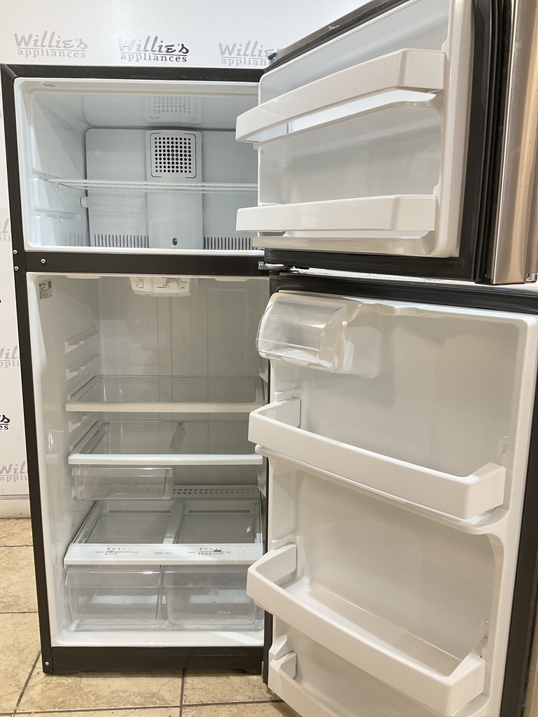 Ge Used Refrigerator Top and Bottom 28x66 1/2” (Stainless Steel)