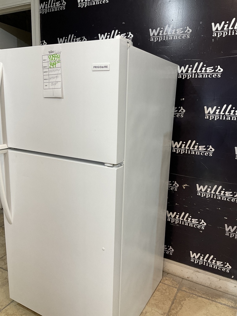 Frigidaire Used Refrigerator Top and Bottom 28x59 1/2” (White) 