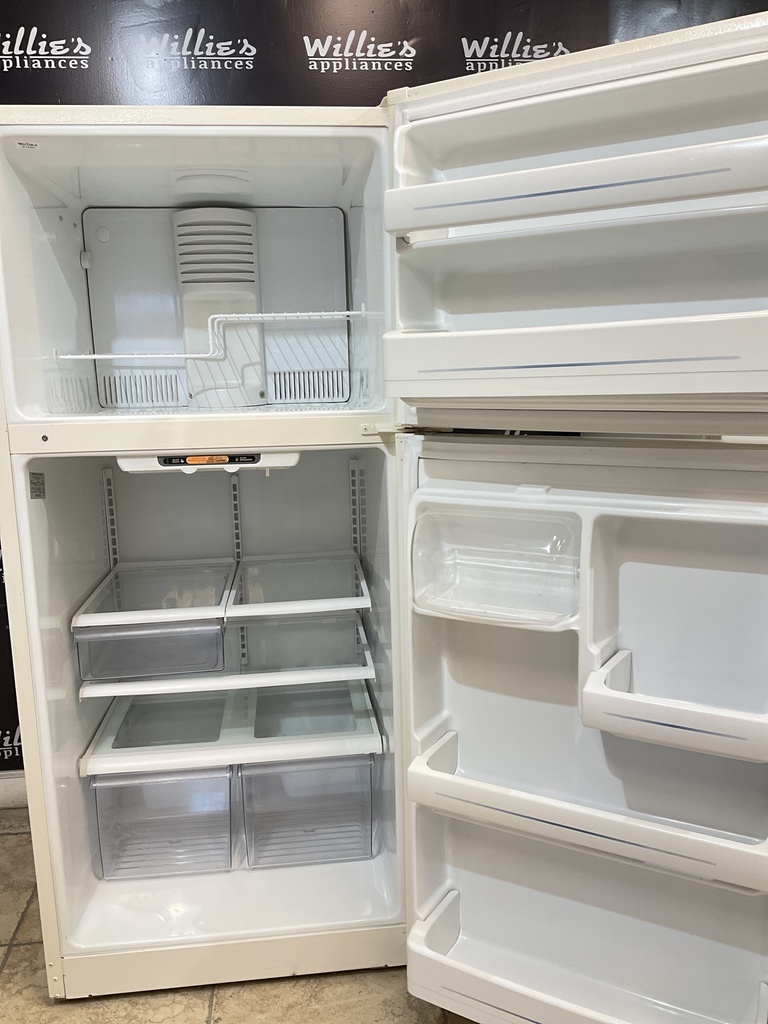Ge Used Refrigerator Top and Bottom 30x66 1/2” (Bisque) 