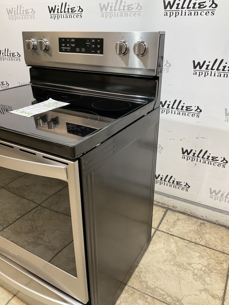 Whirlpool Used Electric Stove 220volts (40/50 AMP) 30inches {3 prong} (Stainless Steel)