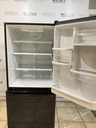 Whirlpool Used Refrigerator Top and Bottom Mount 30x65 1/2” (Black) 