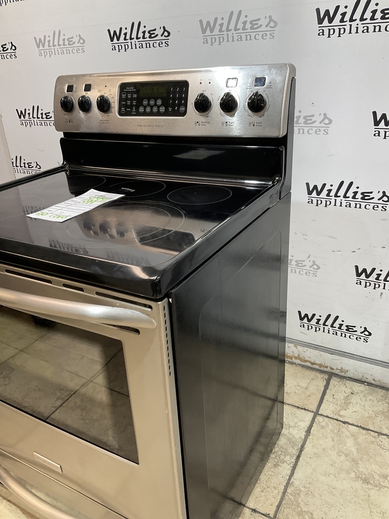 Frigidaire Used Electric Stove 220volts (40/50 AMP) 30inches {no cord} (Stainless Steel) 