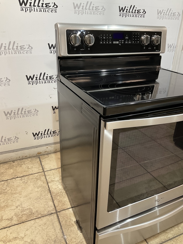 Whirlpool Used Electric Stove 220volts (40/50 AMP) 30inches {no cord} (Stainless Steel) 