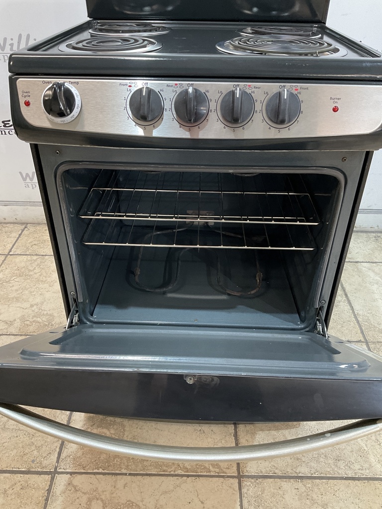 Ge Used Electric Stove 220volts (40/50 AMP) 24inches {no cord} (Stainless steel) 