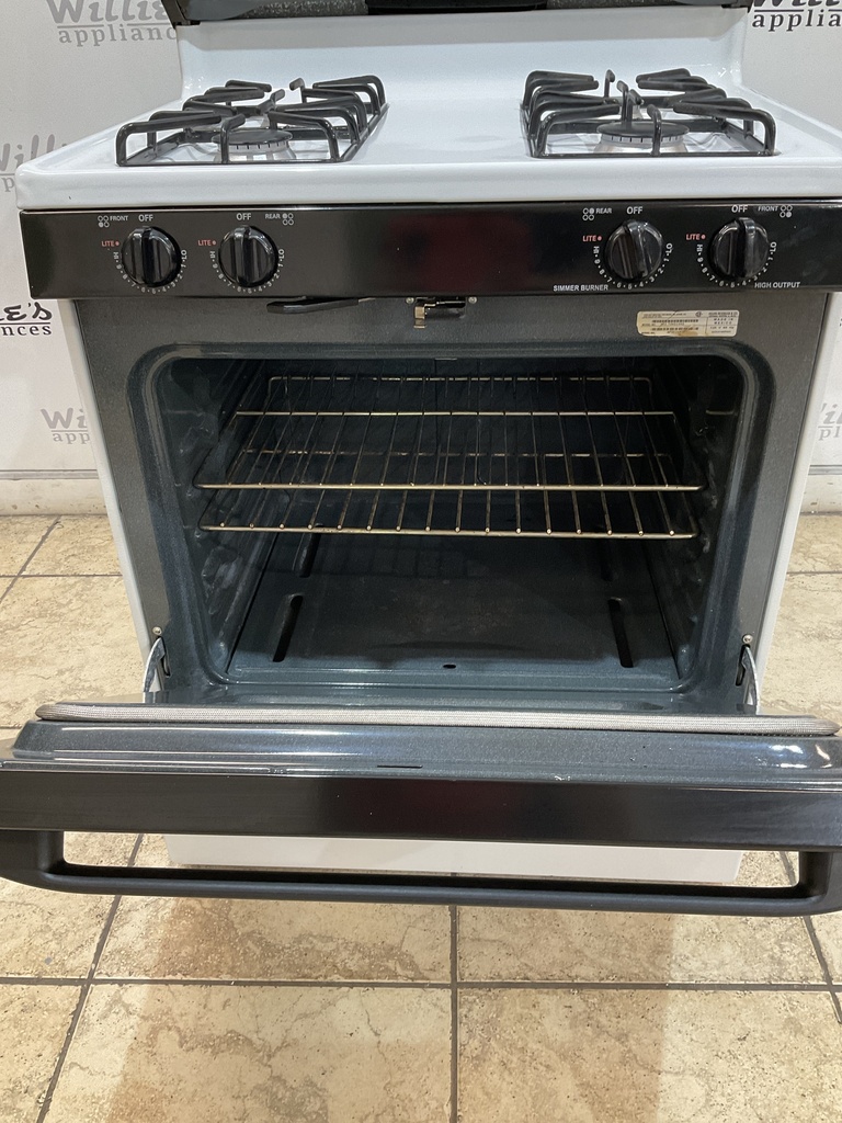Kenmore Used Natural Gas Stove 30inches (White/Black) 